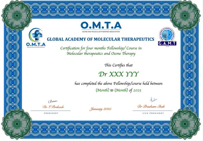 OMTA Certificate